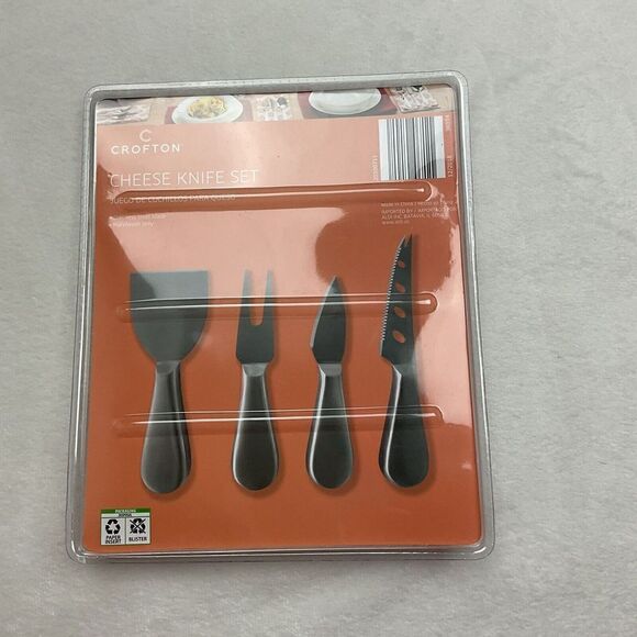 Crofton Cheese Knife Set~4 Pieces Stainless Steel New In Package/Sealed 96994 - Picture 3 of 7